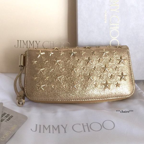 JIMMY CHOO ジミーチュウコピー ★新作フィリパ FILIPA 長財布 GOLD ギフト